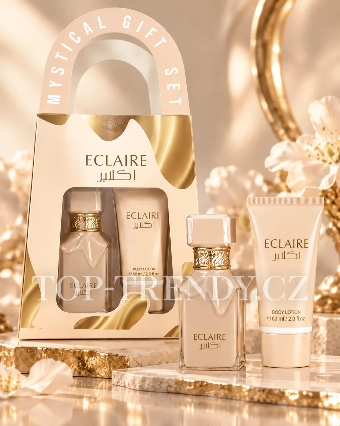 SET OF PERFUME AND BODY LOTION ECLAIRE – INSPIRED BY LATTAFA ECLAIRE